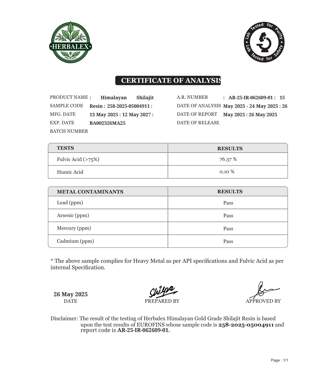 Pure Himalayan Shilajit Resin 30g